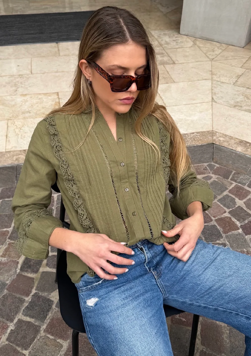 Camisa VANCY Tablitas LINO GUK68