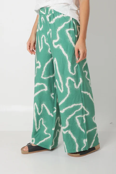 Palazzo CAMBODIA de Lino estampado c/ Bolsillo GUK70151-1