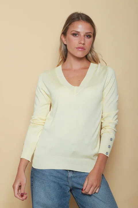Sweater GUINEA HILO Escote V Media Estacion GUL684