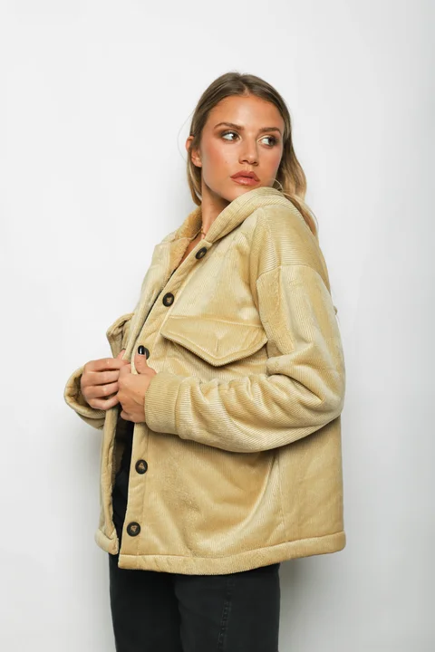 Saco GENEVA Corderoy Con Piel Adentro