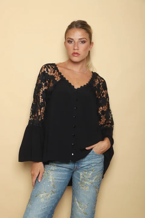  Camisa DESTINY con Guipiur GUK3