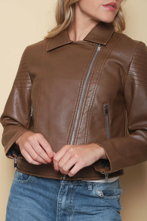 Campera Cartney Cruzada Eco Cuero GU78304