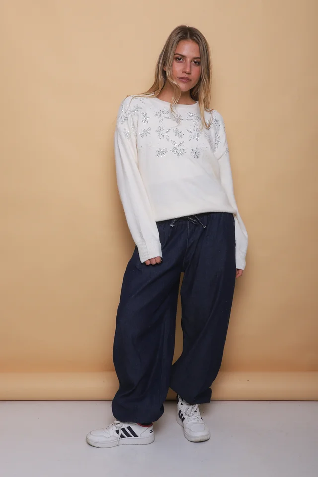 Pantalon Aladin Denim Jogger c/ Bolsillos