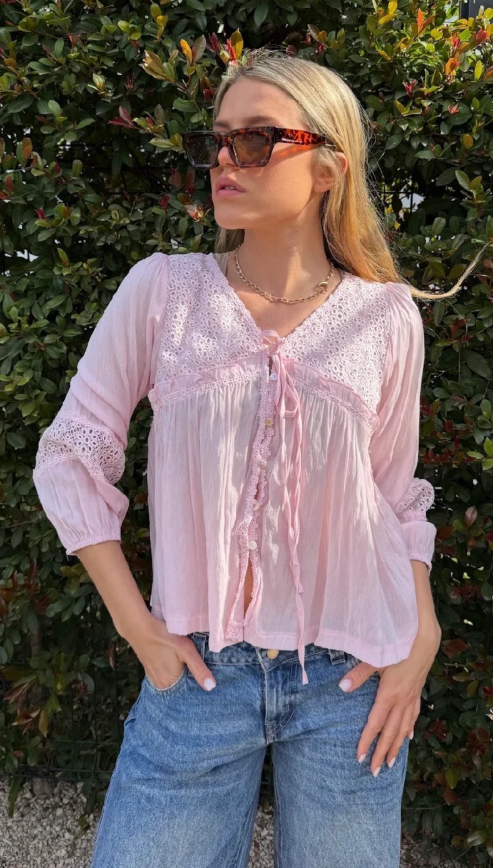 Blusa ROCKET Con Broderie  GU70123