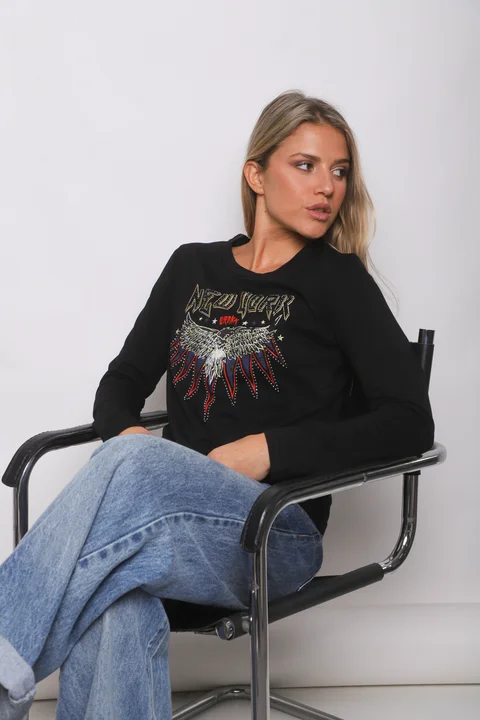 Remera NEW YORK c/strass GUK70035