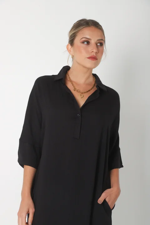 Vestido KAISER de Lino c/ Botones GU0333