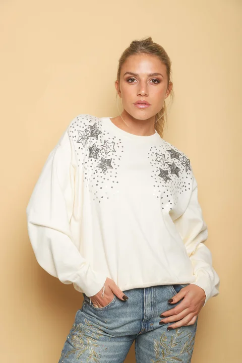 Sweater ZACHER c/ Apliques GU250560