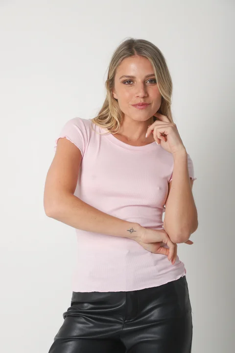 Remera Morley Manga Volado