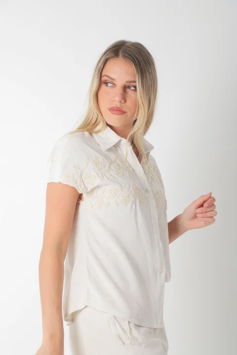 Conjunto GINEVA LINO C/Bordado GUK70152/70153