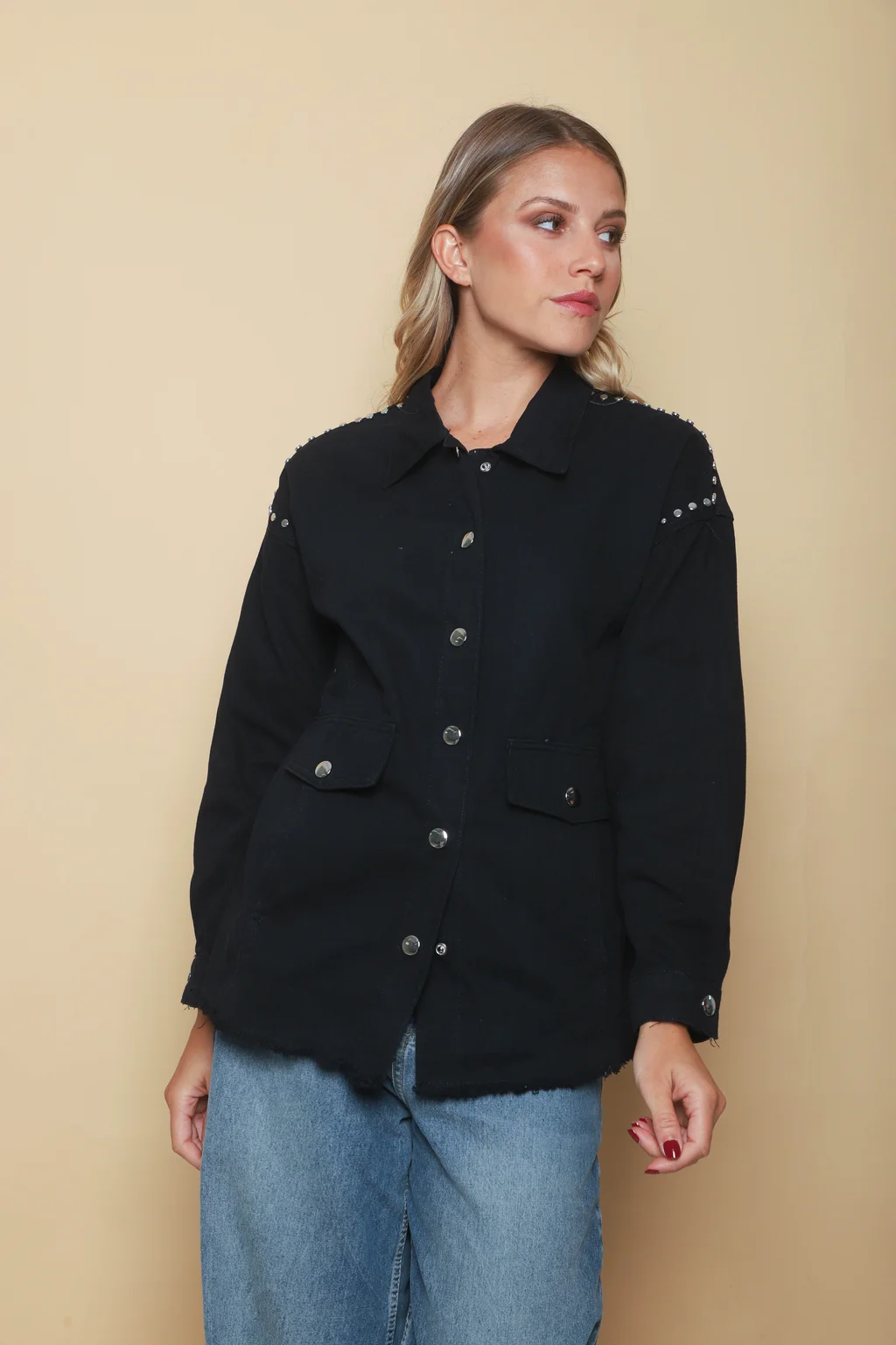 Camisaco RAPSODY gabardina c/tachas GUK70170