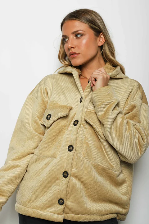 Saco GENEVA Corderoy Con Piel Adentro