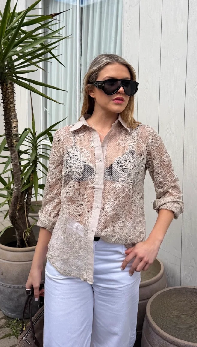 Camisa SOUL Encaje Hojitas GU70272