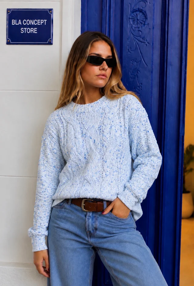 Sweater BEVERLY Tejido Grueso Trenzado GU17