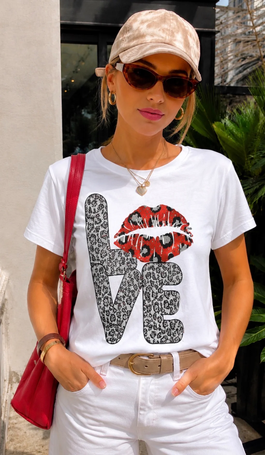 Remera LOVE PRINT c/strass GU7487
