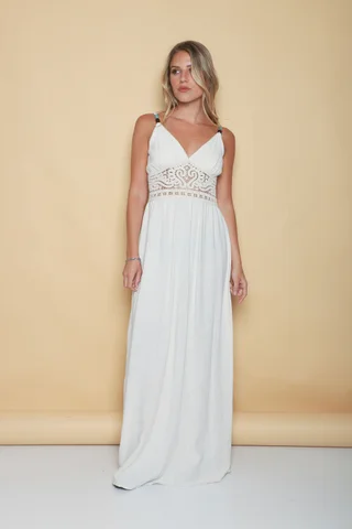 Vestido GALTIER Lino c/crochet GU0552 - Vista 1