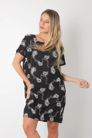  Vestido LOIRA lino c/bordado GUCH3013-1 - Vista 3