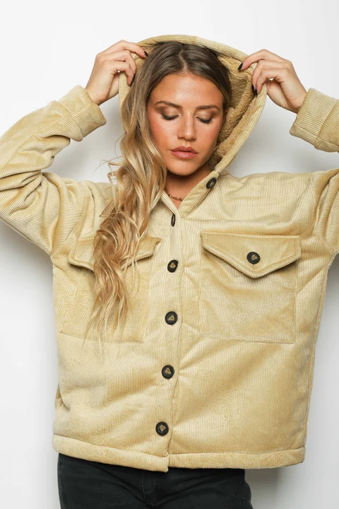 Saco GENEVA Corderoy Con Piel Adentro