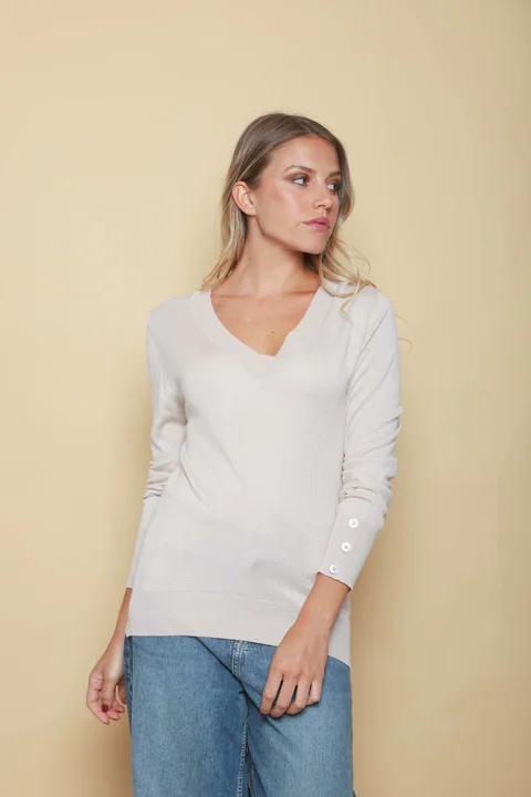 Sweater GUINEA HILO Escote V Media Estacion GUL684