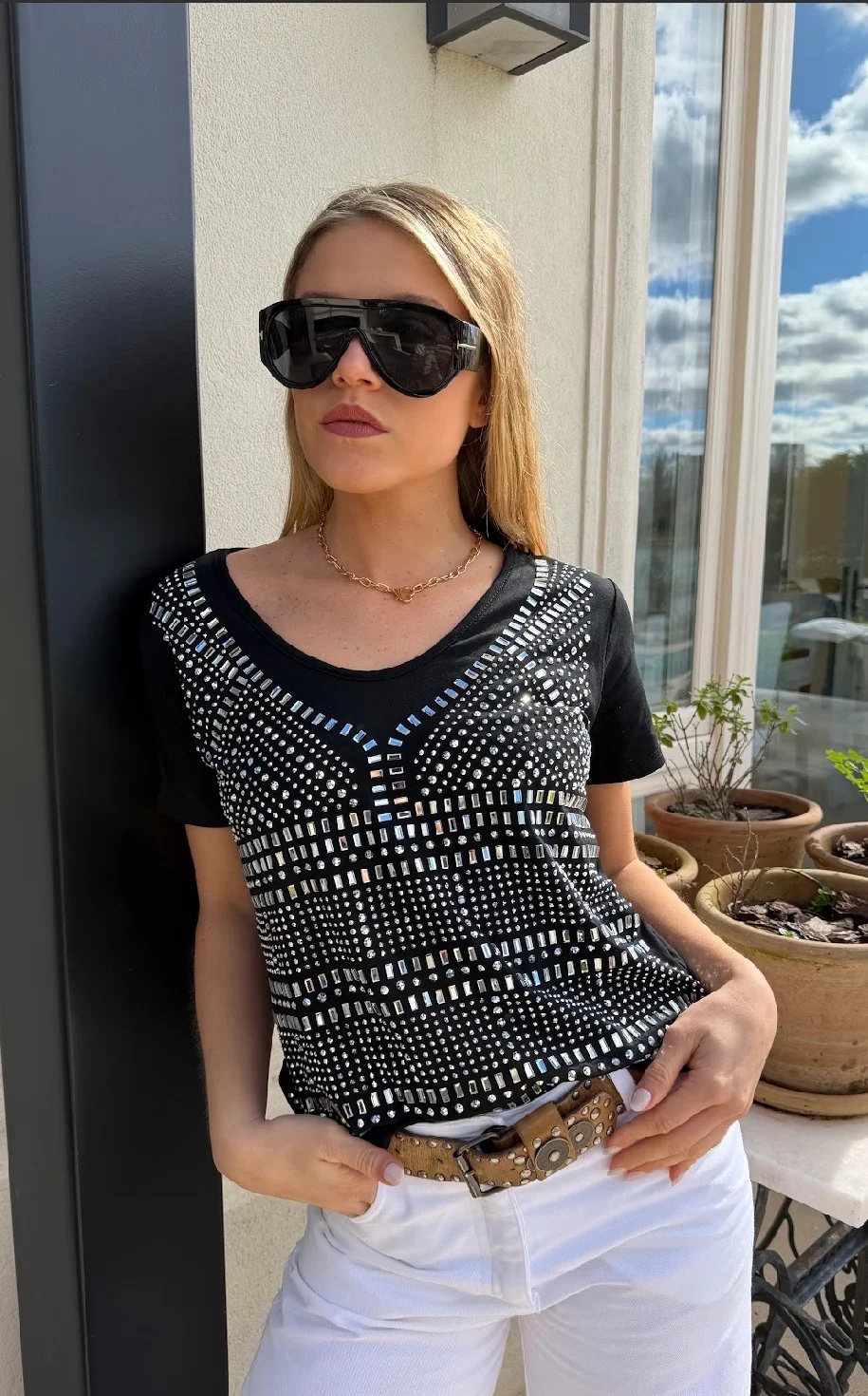Remera KALESI con Piedras GUJ5209
