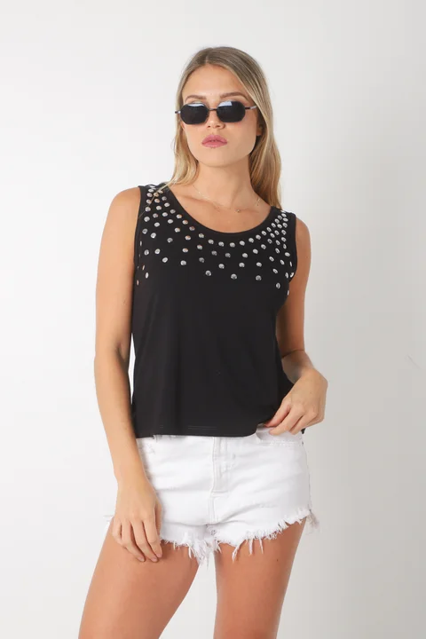 Musculosa Creppe FREURS c/ Tachas