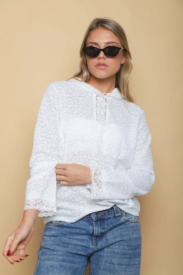Remera Florentin c/ Capucha y Encaje GUK70067