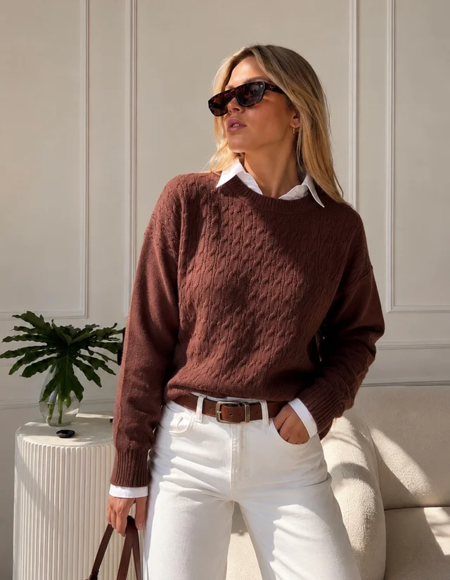 Maxi Sweater MADELEINE Bremer Trenzado GUL819