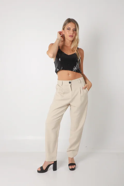 Pantalon Leslie Creppe Sastrero Chupin