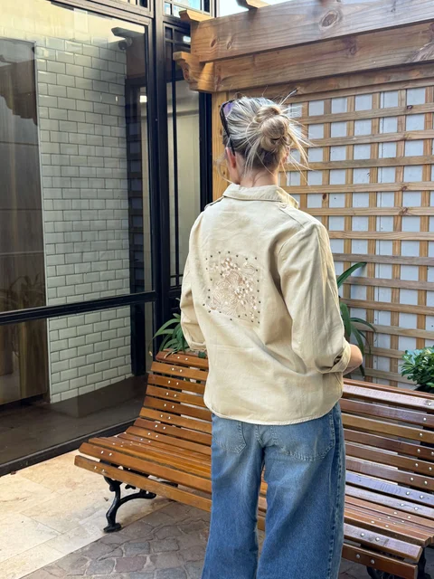  Camisa WANSEL Gabardina Bordada GU70284