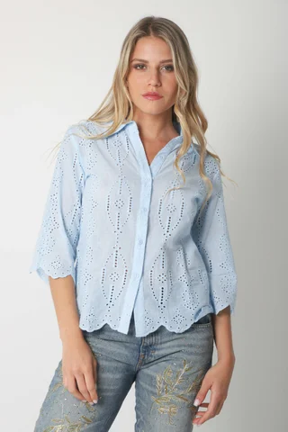 Camisa CARNAVAL Broderie Manga 3/4 GUK4009 - Vista 2