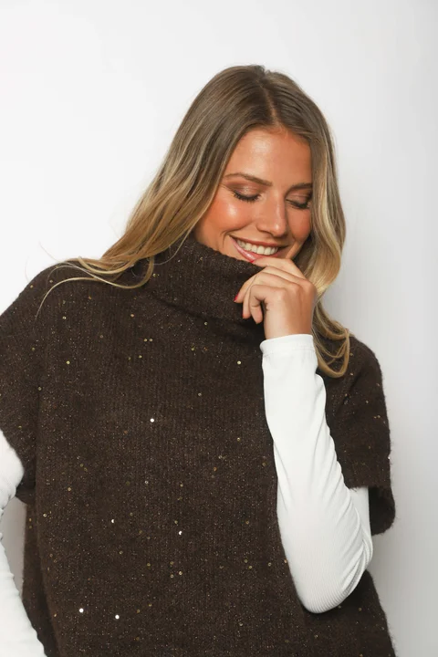 Polera MOMMA Manga Corta con Lentejuelas GU67601