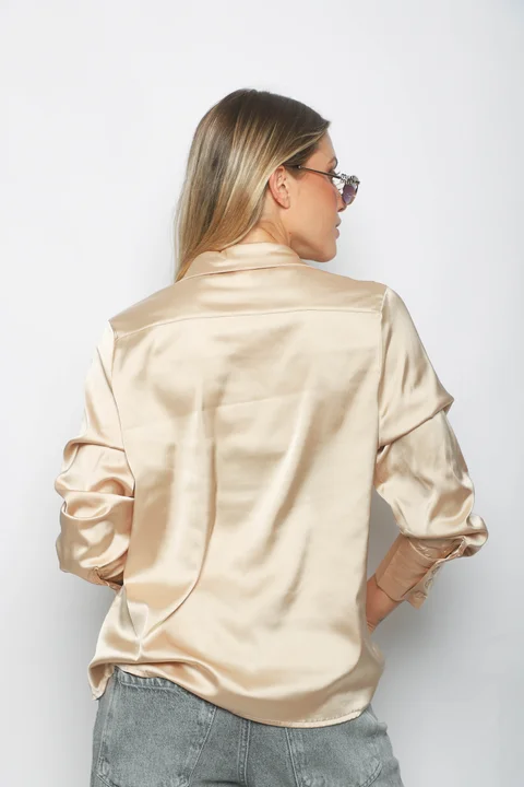 Camisa CANDI Satén Manga Larga GUV53