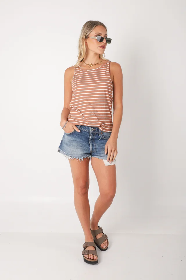 Musculosa RAVE MORLEY RAYADA