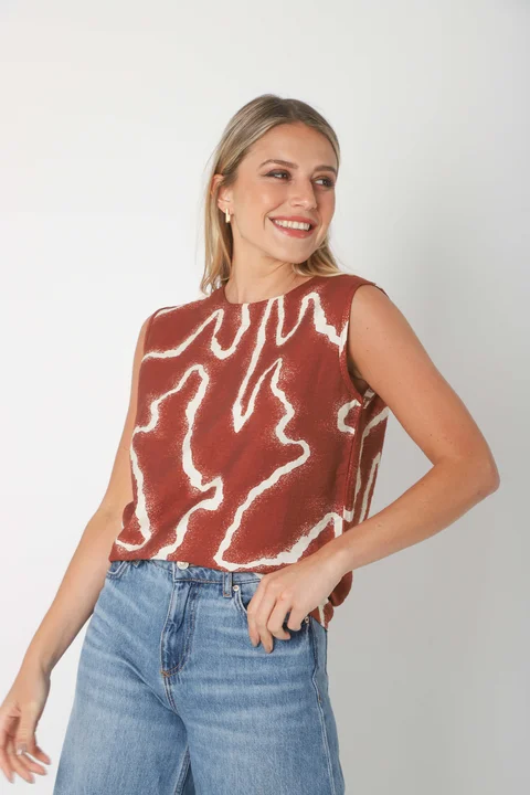 Musculosa KAROLA estampada GUK70151