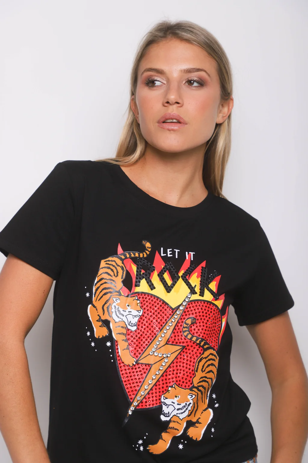 Remera Corazon Tigre y ROCK Jersey