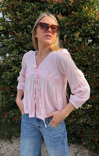 Blusa ROCKET Con Broderie  GU70123 - Vista 4