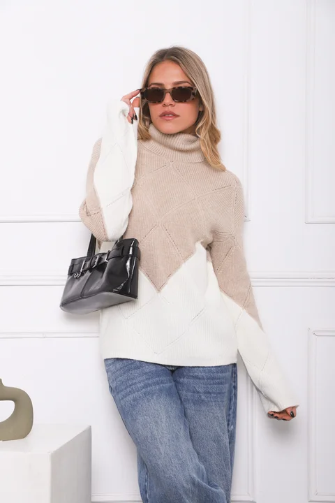 Polera BELAIR Bremer Combinada c/ Lurex GU839