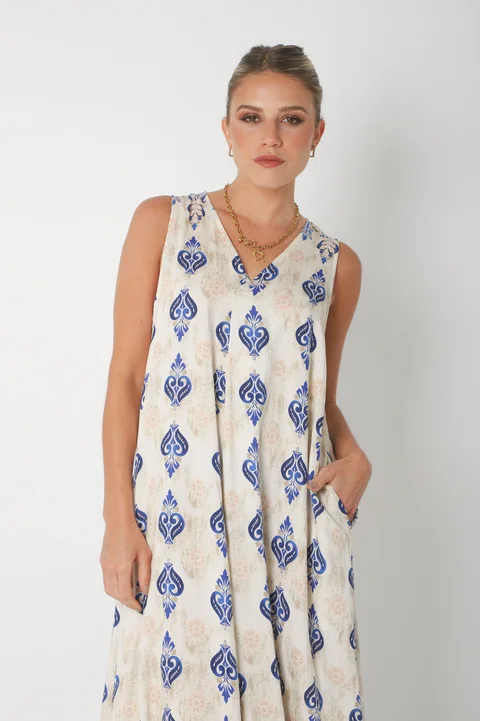 Vestido Mandarin Oriental c/ Bolsillos GU252