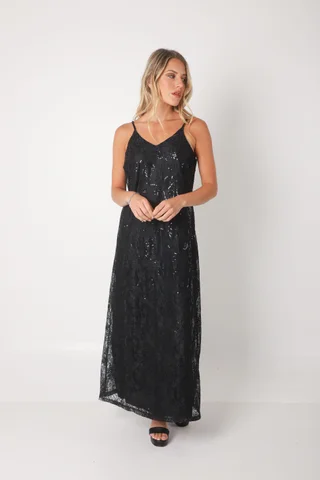 Vestido DREAMS encaje y lentejuelas GUK70177 - Vista 2