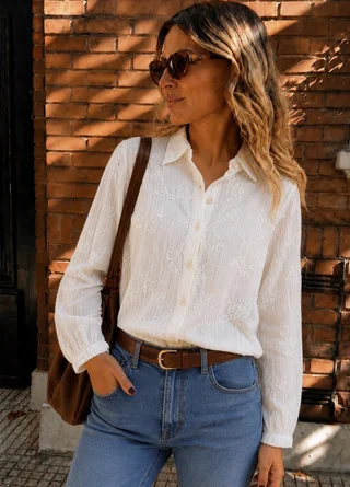 Camisa VITRE BORDADA GU5233 - Vista 4