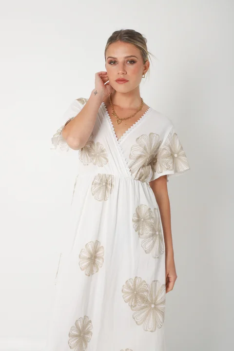 Vestido MISUKA de Lino Bordado GU250115