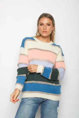 Sweater Giulia Rayado con Lurex GU21151 - Vista 6