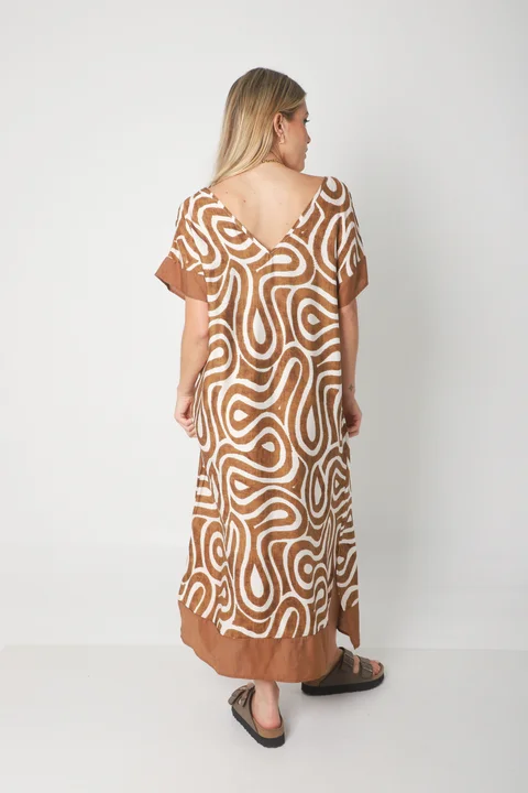 Vestido DOMINIQUE MAREAS LINO GUK70143-1