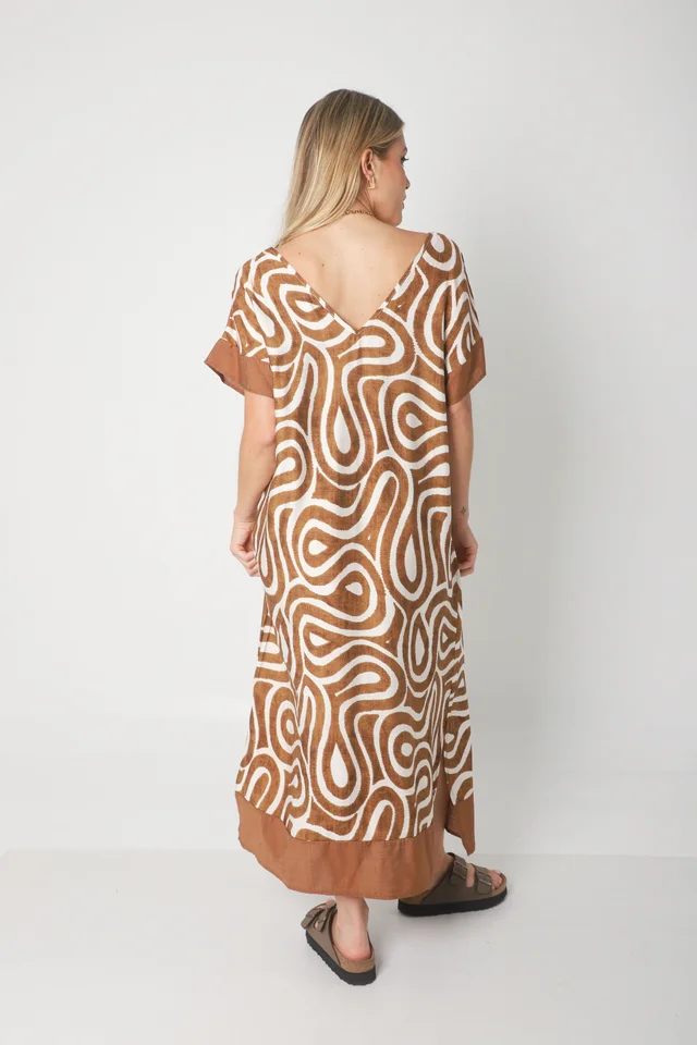 Vestido DOMINIQUE MAREAS LINO GUK70143-1