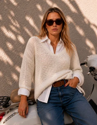 Sweater LAMBI Escote V GU843 - Vista 1