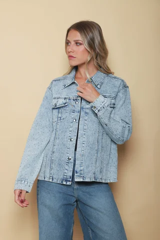 Campera VASEL JEAN con STRASS GU70021 - Vista 4