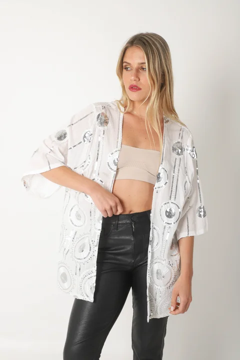 Kimono CIRCIE c/ Lentejuelas Bordadas GU5174