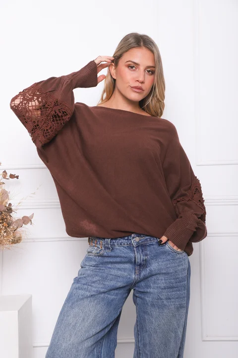 Sweater TUSCANY con Guipiur GU841