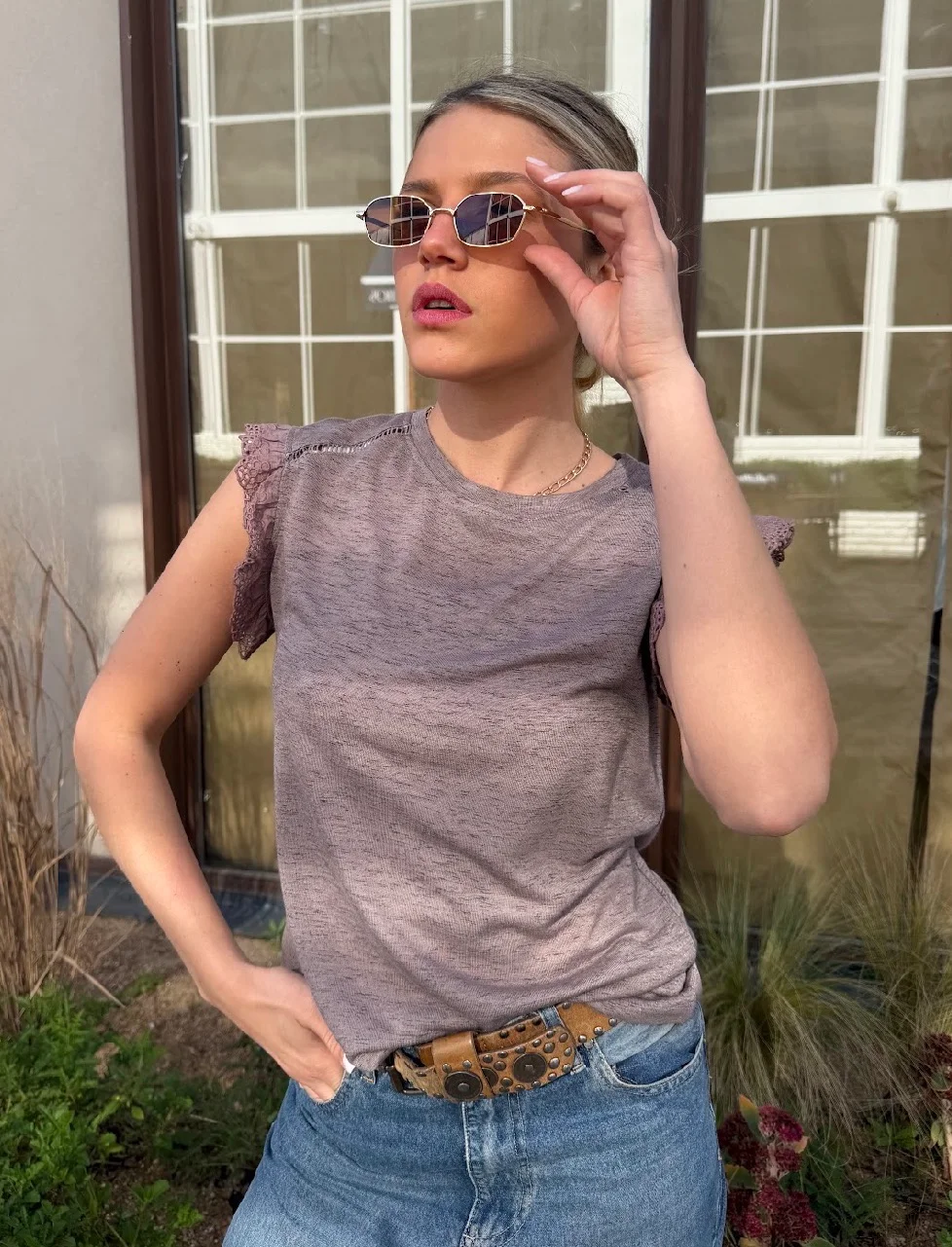 Remera RITA Hilo con Volado GU6267