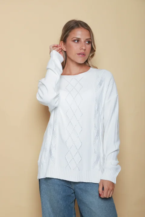 Sweater NIZA Bremer c/ Strass GUL668