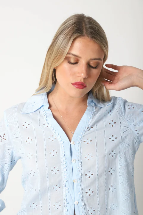 Camisa BULERY Corta Broderie Calada GU70120